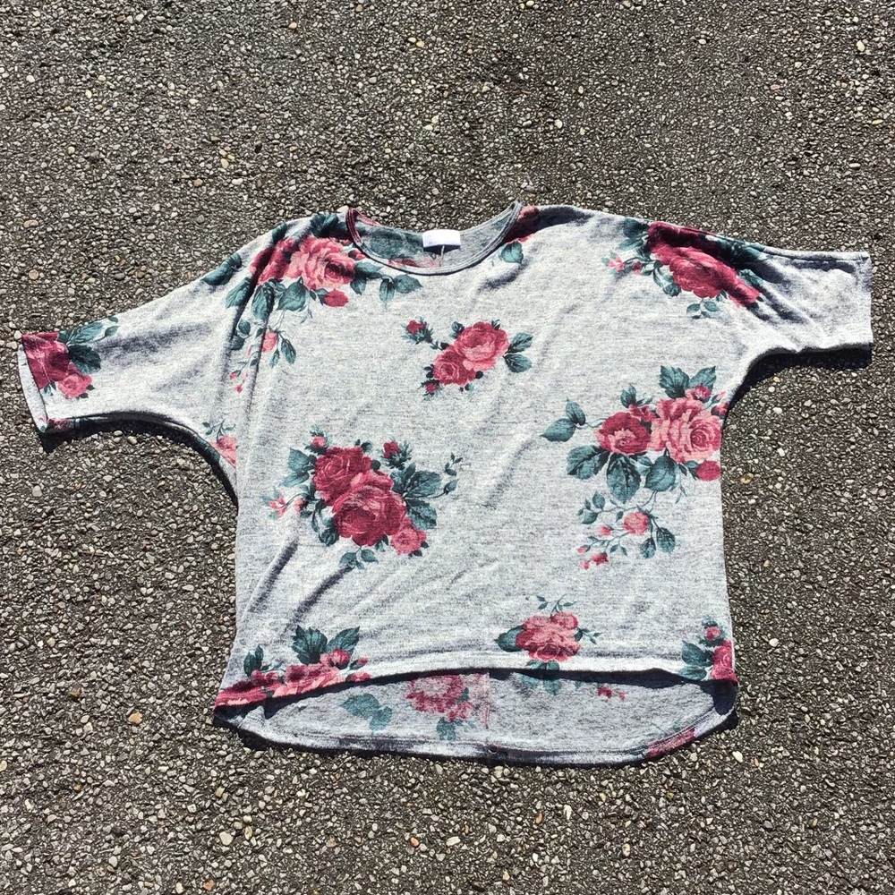 Bobbie Brooks Womens Short Sleeve Floral Tunic 2XL
